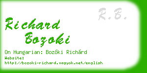 richard bozoki business card