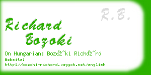 richard bozoki business card